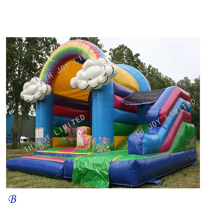 5x4m Inflatable Bouncy House Kids Jumping Castle Bouncers With Slide Combo