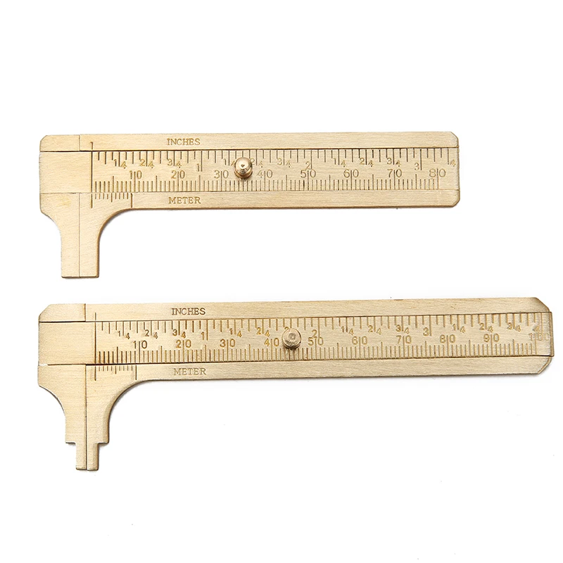 1pcs Copper Double Scale Vernier Calipers Jewelry Sizer Measuring Rulers Measure For Diy Bracelet Necklace Jewelry Making Tools