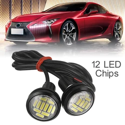 2 Pcs 12V 15W 22mm Car Eagle Eye DRL Led Daytime Running Lights LED 12V Backup Reversing Parking Signal Automobiles Lamps