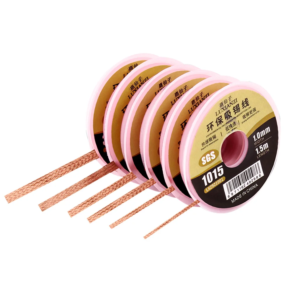 LUXIANZI Lead Free Desoldering Braid Solder Remover Wick Wire Desoldering Wire BGA Repair Tools Welding Wires 1.5/2.0/2.5/3.0/mm