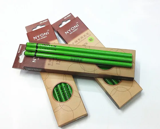 sketch Carbon drawing pencil wooden Easy to cut Anti-breakage 12pcs free shipping