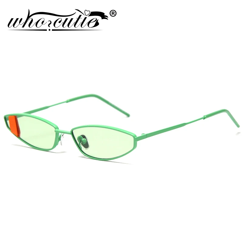 

90s Fashion Gentle Small Narrow Sunglasses Men Women 2019 Brand Design Green Metal Frame Sun Glasses Shades Male Female S102