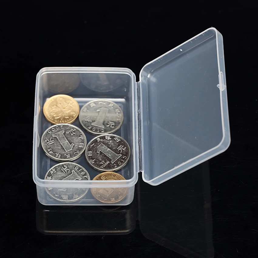Jewelry Organizer Box for Beads Earrings Storage, Clear Plastic Empty Box Container for Small Accessories 7.6x5.2x3cm