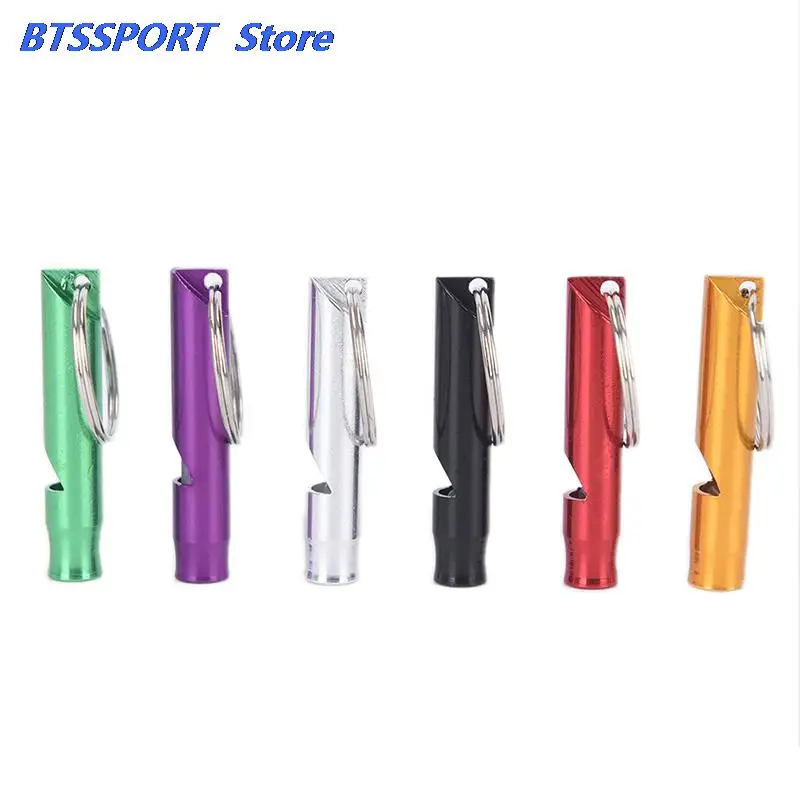 

1Pcs Outdoor Metal Multifunction Whistle Pendant With Keychain Keyring For Outdoor Survival Emergency Mini size whistles