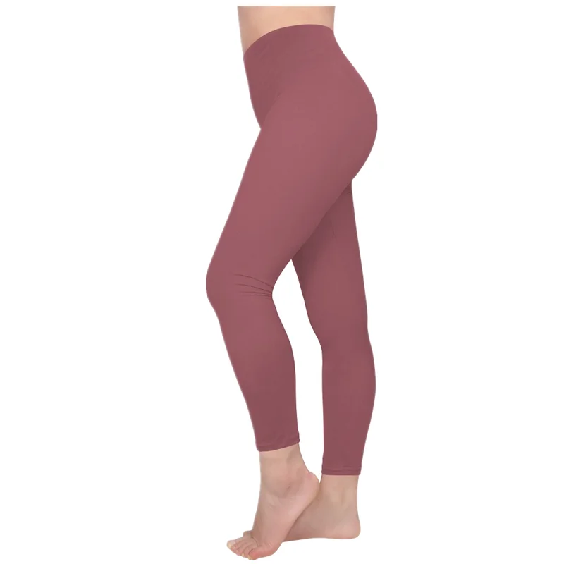 Calça legging sem costura feminina, esportiva, push up, cintura alta, lisa, fitness, para academia, com elástico, para corrida, calças casuais 2020