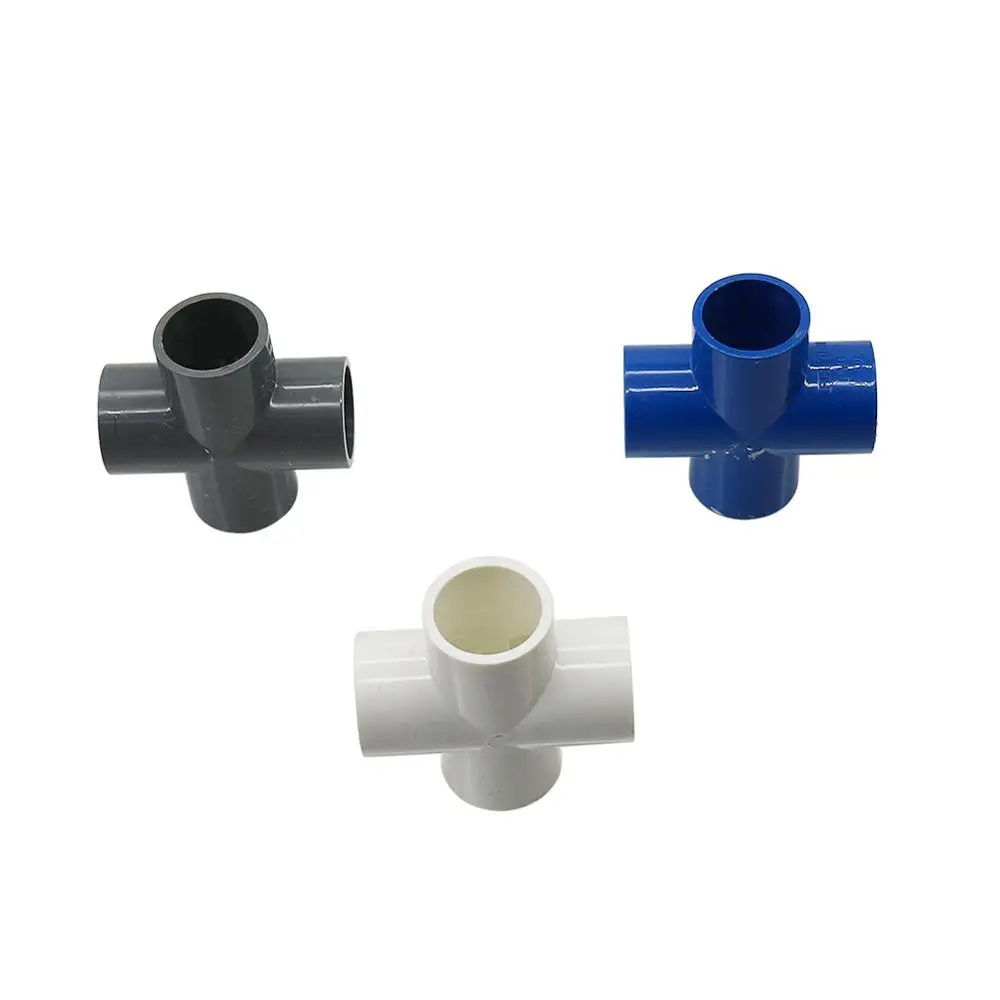 

32mm Inner Diameter Cross PVC Connector Water Tank Irrigation Watering water pipe Connector Drainage system DIY Shelf Fittings