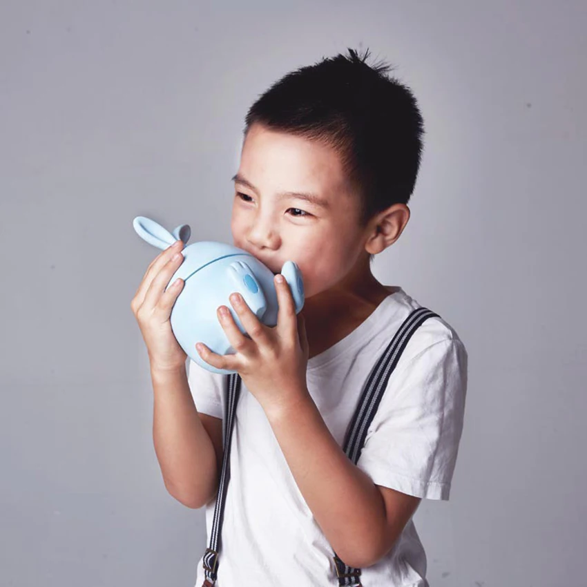 Caixa do dente da resina com uma ilustração, presente do organizador da lembrança das crianças para o recipiente do dente das crianças dos dentes do bebê com garrafa