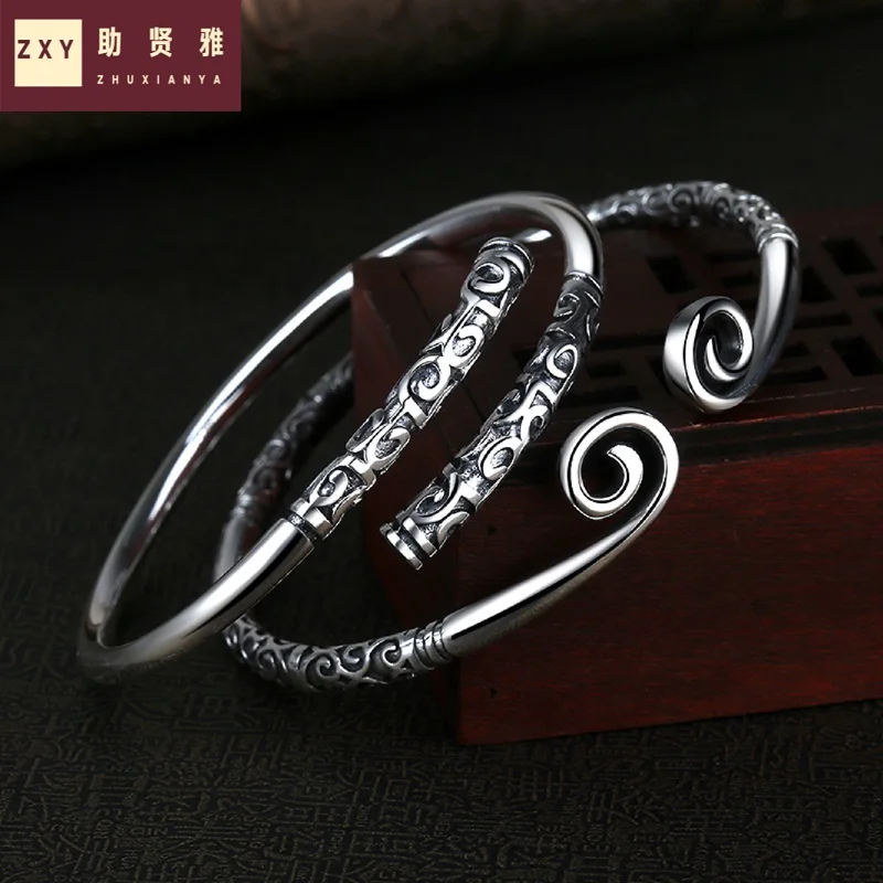 

★s999 Sterling Silver Bracelet Qitian great sage golden cudgel hoop curse Wukong men's and women's Valentine's Day gift