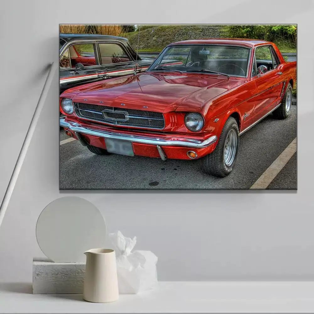 Obraz Ford 5D DIY ozdoba do domu z haftem diamentowym malowanie pełne placu/okrągłe wiertło Mustang samochód ściegu Wall Art Hobby prezent