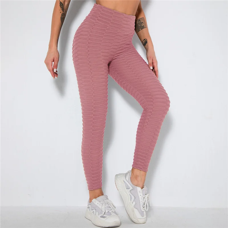 Tummy Control Sexy Leggings Women Workout Tights High Waist Butt Lifting Leggins Stretchy Yoga Pants Slimming Ruched Gym