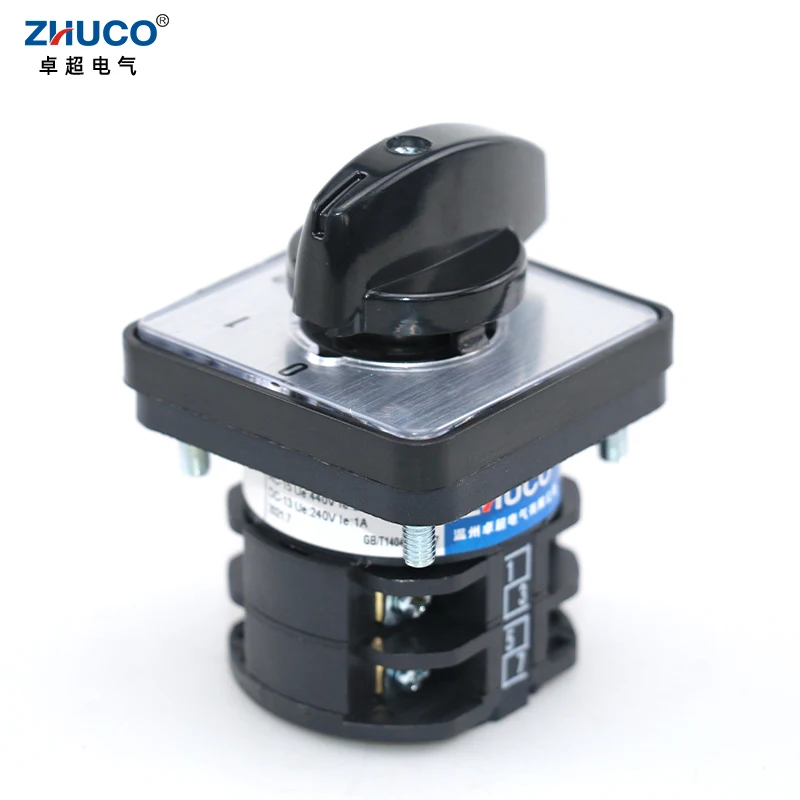 ZHUCO LW8D-10/0-3.2 Two Phases Four Positions 10A 660V Cam Power Knob Selection Changeover Switch Reversing Rotary Switch