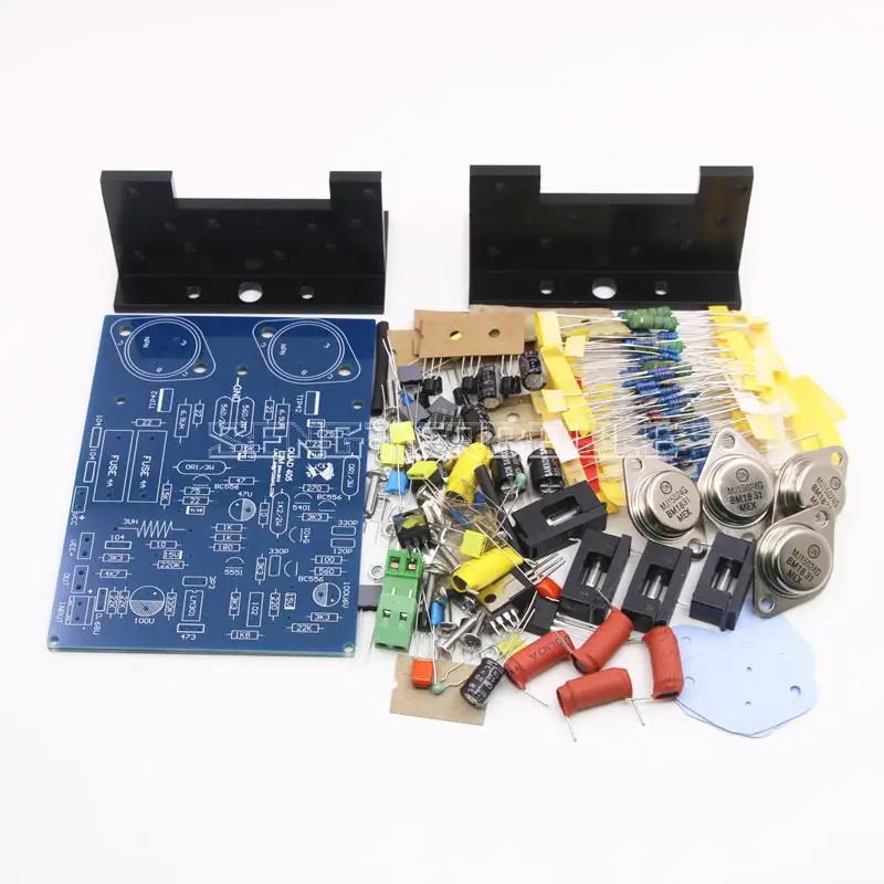 Placa amplificadora de potência de canal duplo estéreo quad405 hifi mj15024 placa de amplificador de áudio acabada & kit