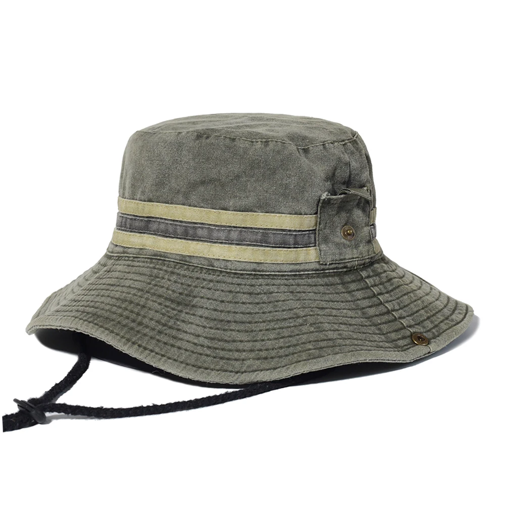 Fishing Hat Men Women Boonie Hat Wide Brim Bucket Hat Outdoor Safari Summer Cap Cotton Bucket Hat Hiking Sun Hats