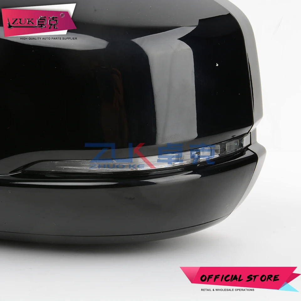ZUK 2PCS/lot Rearview Side Mirror Assy For HONDA ACCORD 2014 2015 2016 2017 8-PINS With Heated LED Lamp Auto Folding Functions