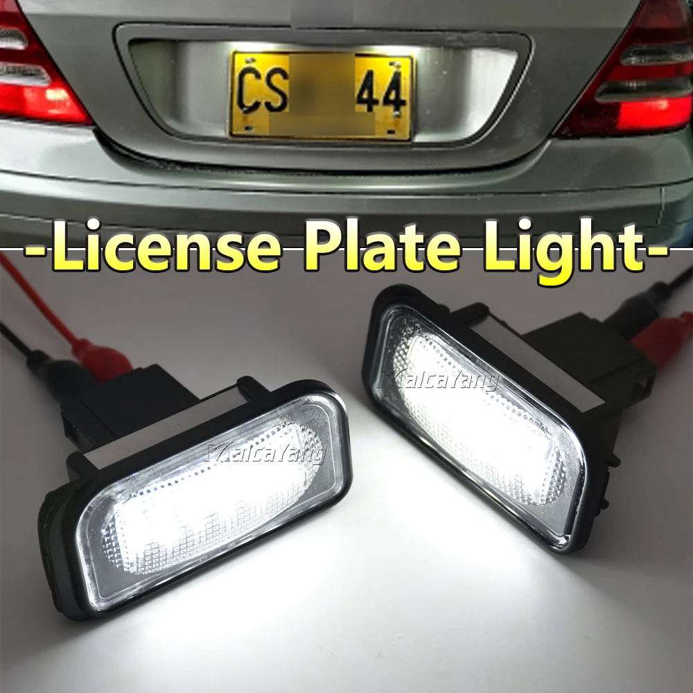 2Pieces For Mercedes Benz C-class W203 R230 W209 C209 A209 SL CLK Class Chrysler Crossfire LED License Number Plate Light Lamp