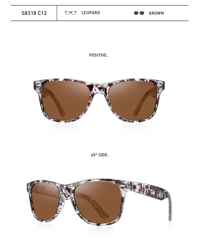MERRYS DESIGN Men Polarized Sunglasses For Women Classic Retro Rivet Sunglasses For Driving Fishing Outdoor Shades S8318