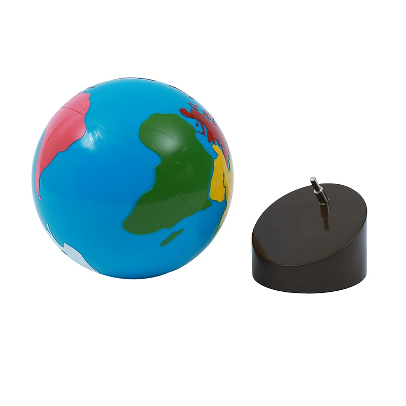 Montessori Coloured/ Sandpaper Globes Geography Materials Earth/Continents Learning Tools Classroom Educational Equipment