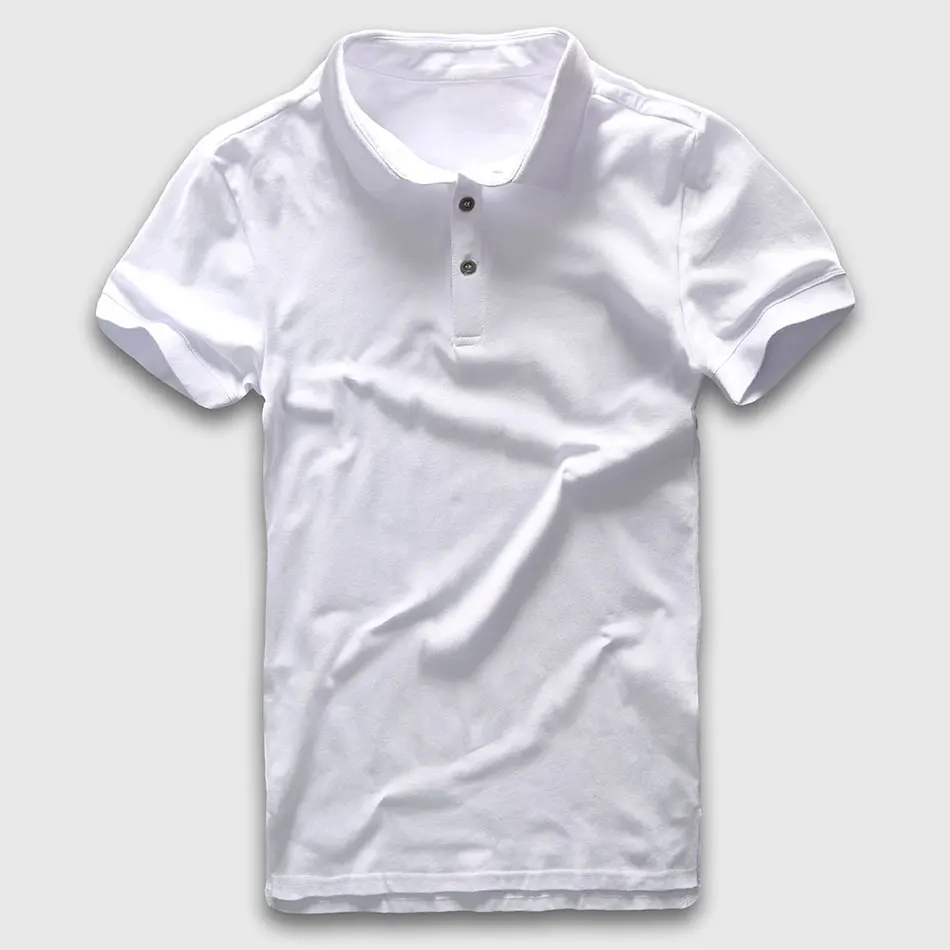 Polo Shirt 남성 슬림 피트 반팔 폴로 남성 반팔 솔리드 코튼 비즈니스 캐주얼 패션 저지, 여름 폴로 남성