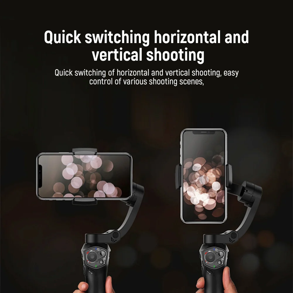 3-х осевой ручной шарнирный стабилизатор для камеры GoPro телефон слежение за лицом Активный Трек w/фокус Pull & Zoom для iPhone Huawei Xiaomi экшн-камеры