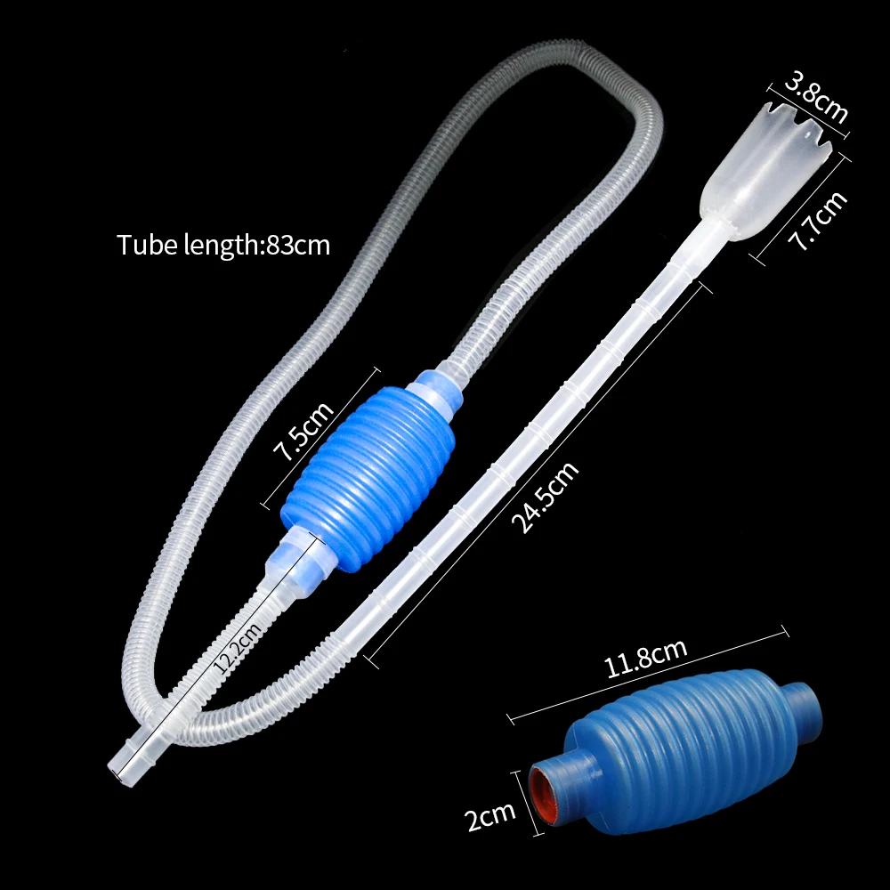 New Aquarium Siphon Fish Tank Semi-automatic Water Changer Vacuum Syphon Pump Gravel Water Filter Cleaner With Filter Nozzle