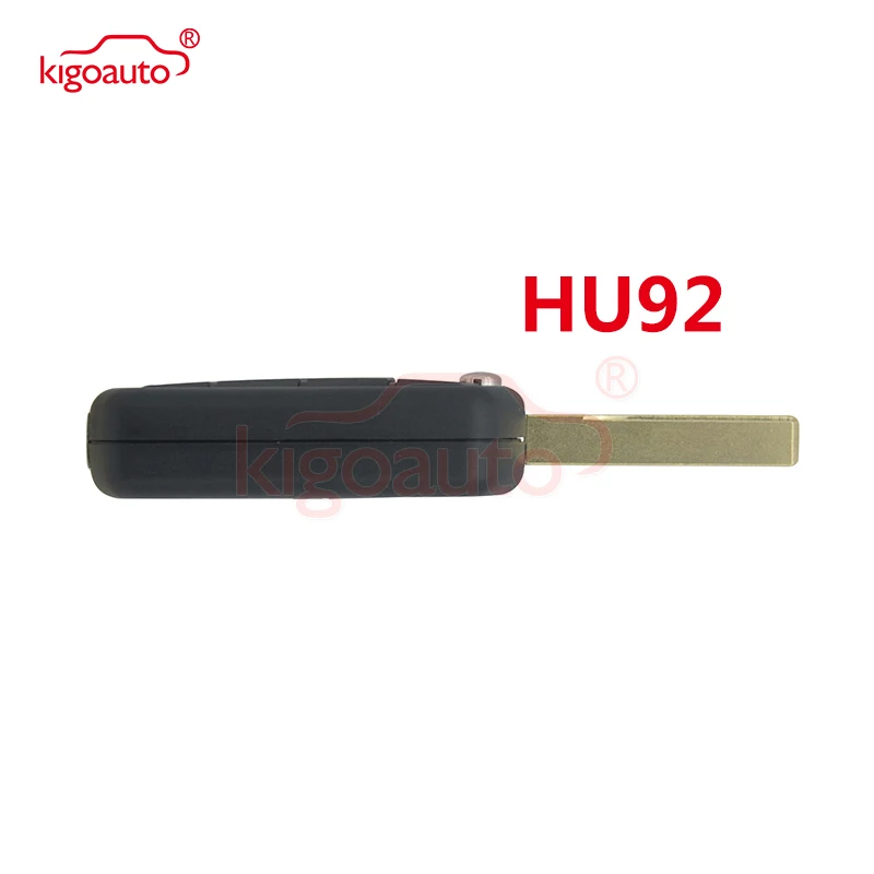 Kigoauto Flip Remote Car Key 3Button 434Mhz ID46 Chip HU92 Key Blade per Landrover LR3 Remote Key