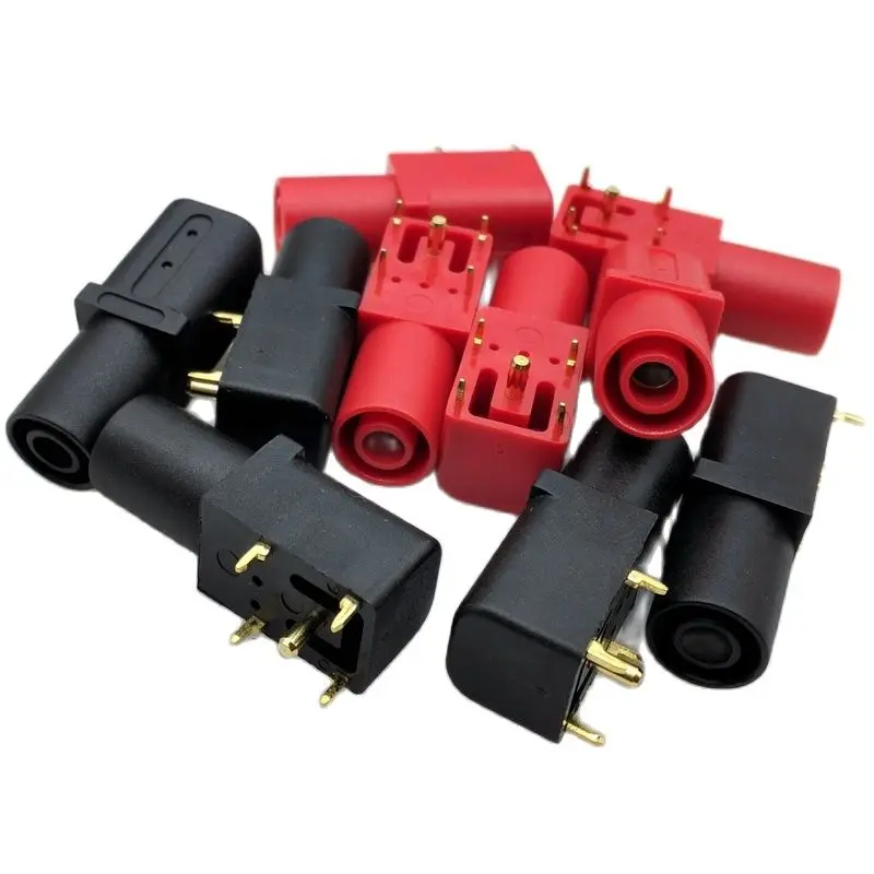 4mm Banana Socket Right Angle 4mm Banana PCB Connector For Power Supply Instrument Multimeter Panel Connector 10Pcs/Lot