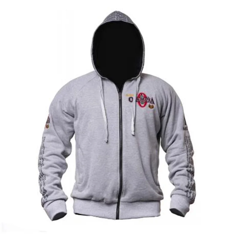 2021 OLYMPIA Mens zipper Hoodies Fashion Casual male gyms fitness Bodybuilding cotton Sweatshirt sportswear Brand top coat