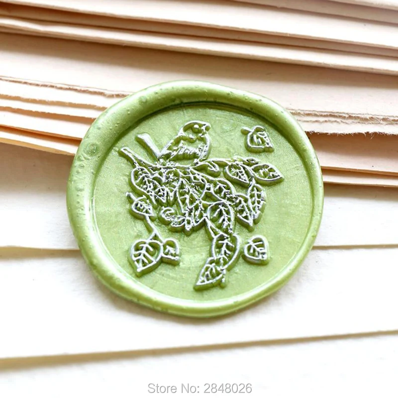 Bird on branch  Seal Stamp,Retro seal stamp,Bird Seal Stamp Kit,invitation seals,gift packing Party  seal