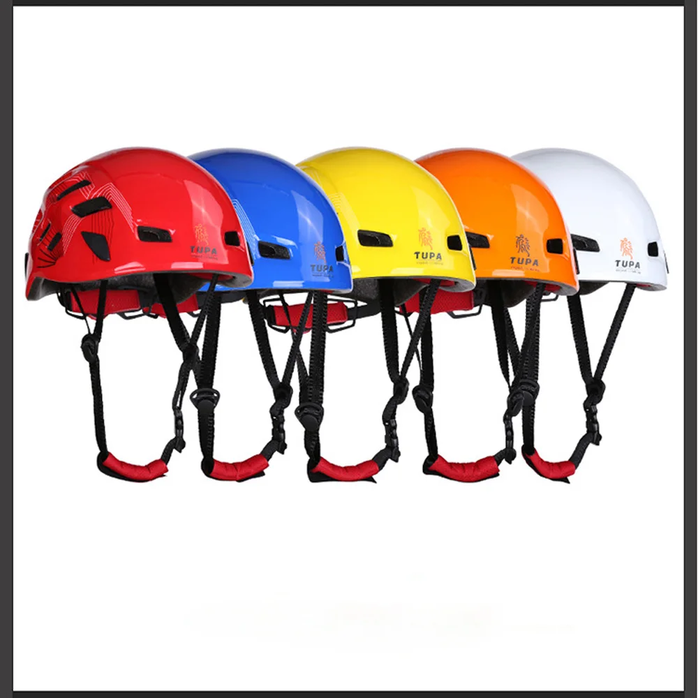 Casco de escalada en roca, equipo de seguridad para trabajo de rescate al aire libre, equipo de montañismo, descenso