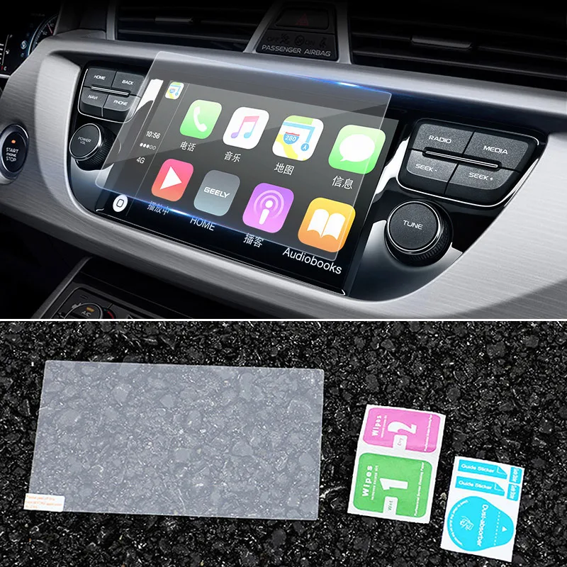 Hivotd For Geely Atlas Emgrand NL-3 Proton X70 Car Navigation Tempered Glass Screen Protective Film GPS Sticker Accessories 2019