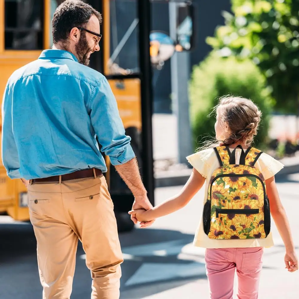 Sunflower Child Safety Harness Adjustable Backpacks School Bag Bear Toddler Kids Backpack Children Girls Boys Anti-Lost Backpack