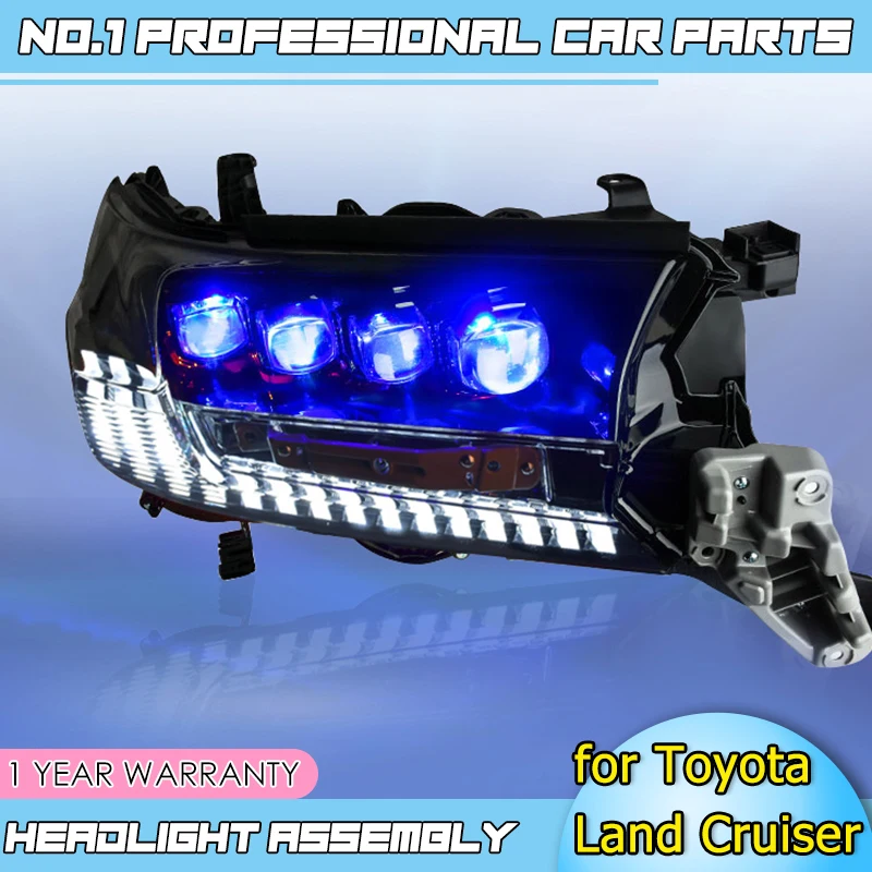 Car Styling 2017-2020 for toyota Land Cruiser Headlights Land Cruiser LED DRL Lens Double Beam H7 HID Xenon Car Accessories