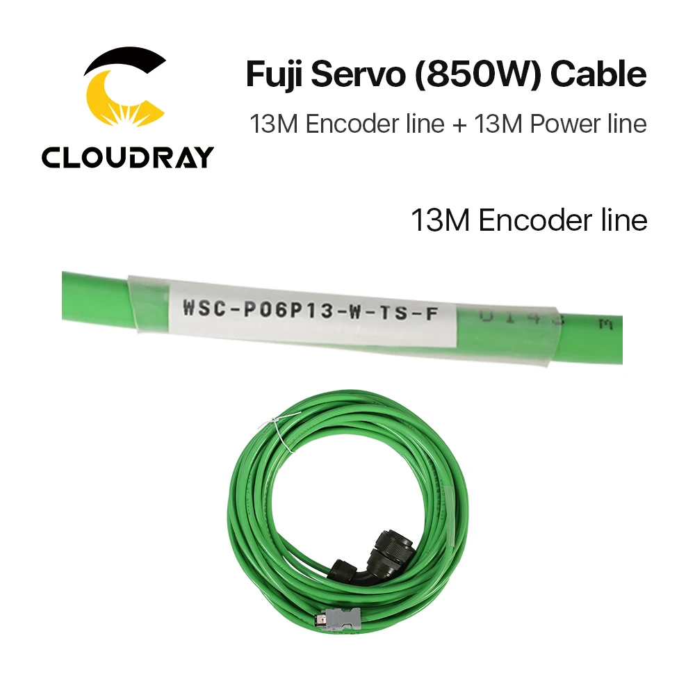 Cloudray Fuji Servo Motor Cable 850W 13M Encoder Line + Power Line for GYL851B6-TG2