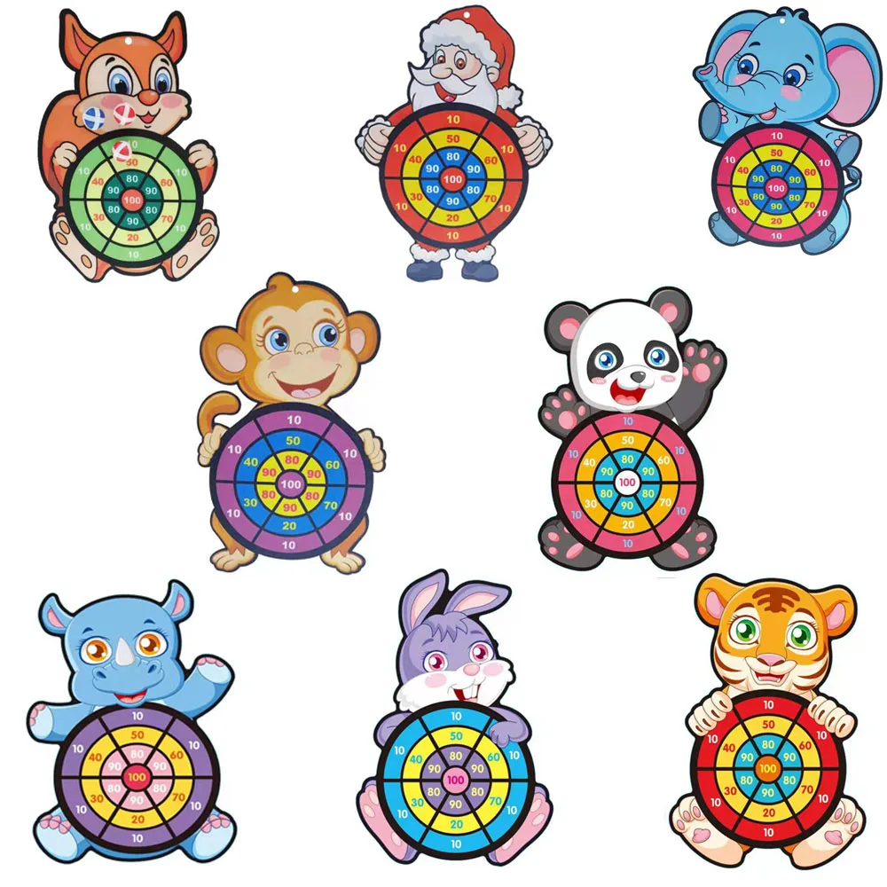 Children Cartoon Animal Dart Board Cute Different Animals Dart Target Accuracy Precision Target Kids Leisure Time Sports