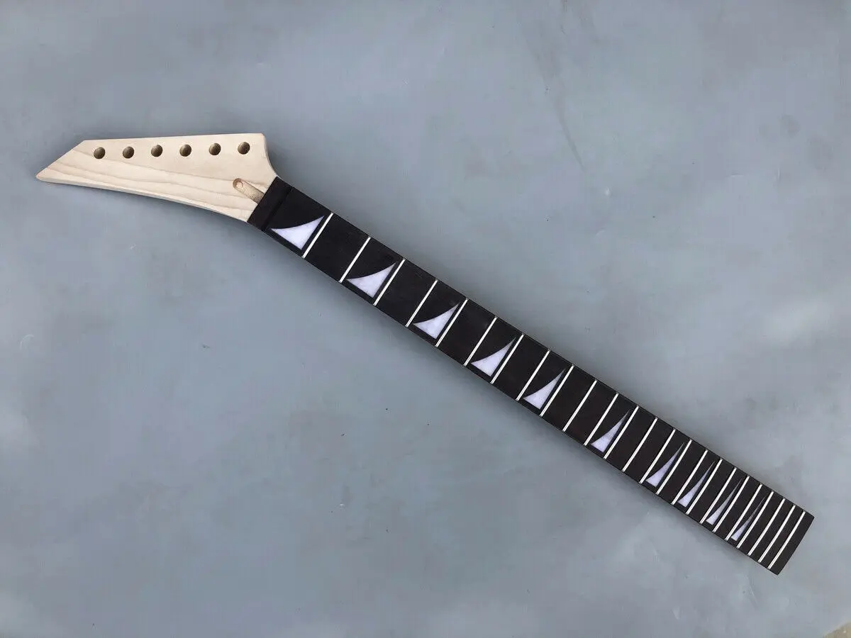 

left hand 24 fret 25.5inch Electric Guitar Neck Mahogany Rosewood Fretboard Unfinished #j9