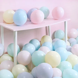 30/50pcs  5/12/ 10inch Macaron Latex Balloon Pastel Pink White Color Ballon Wedding Party Birthday Decoration Baby Shower Decor