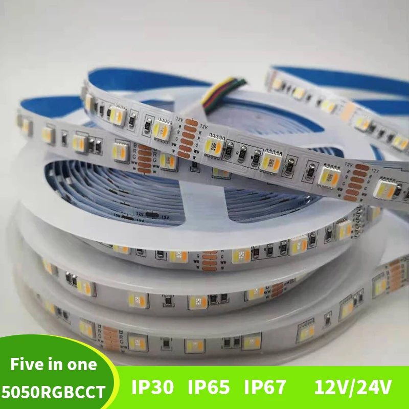 

LED strip 5050 RGBCCT IC Smart LED pixel strip 12V/24V 300LED individually addressable flexible strip