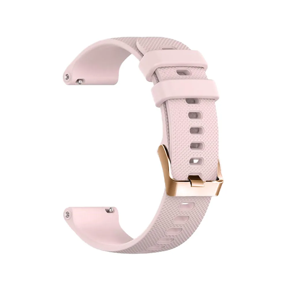Correa de silicona con hebilla de oro rosa para Samsung Galaxy Watch Active 2, pulsera de 40/44mm/3 de 41mm para Huawei GT 2 de 42mm/GTR de 42mm/Bip U S