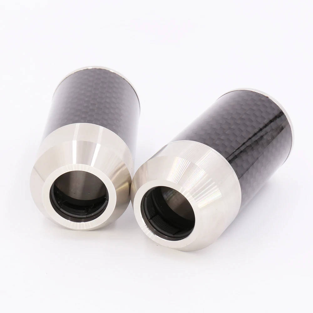 4 Pcs CF1606 pantaloni in fibra di carbonio in acciaio inossidabile Boot Y Splitter 1to 2 per cavo per altoparlanti Audio fai-da-te HI-End