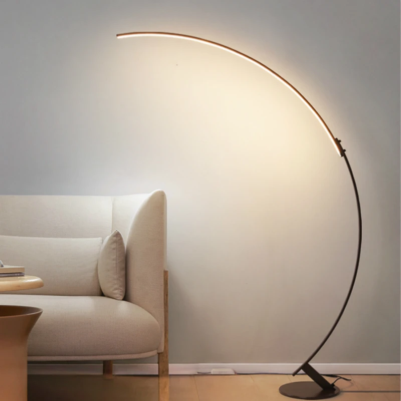 

Post Modern Floor Lamp LED Living Room Decoration Lamp Simple Northern European Arc Fishing Lamp Vertical Table Lamp Tall Lamp