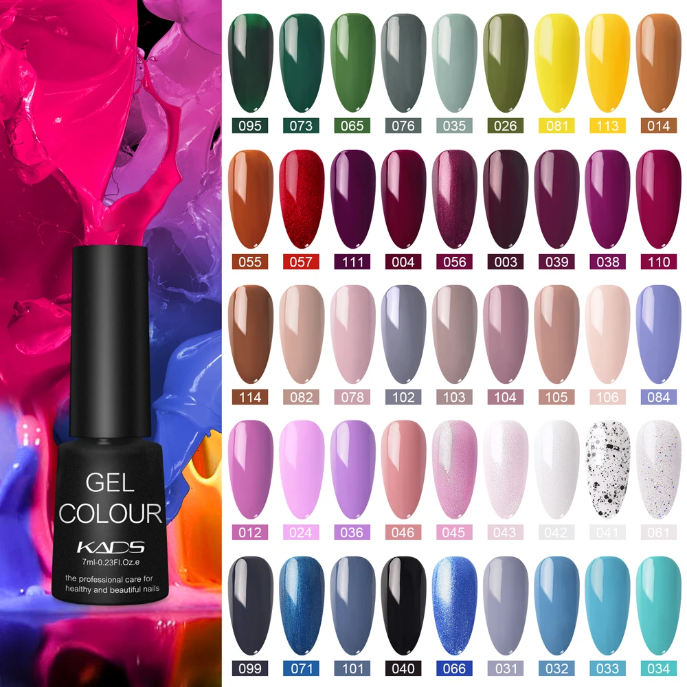 KADS 7ml Nail Gel Polish Nail Art UV Gel Nail Polish Hybrid Varnishes GeL acquer Top Base Coat Manicure Glue Soak Off Nails Art