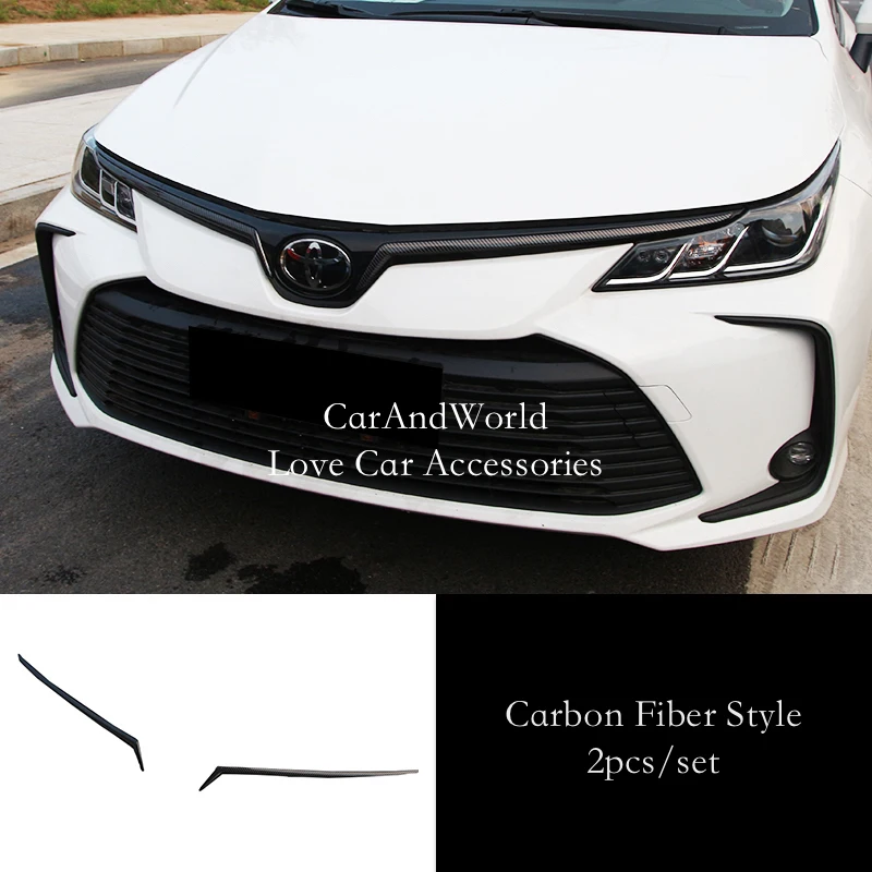 For Toyota Corolla E210 2019-2024 Front Grille Guard Strips Center Net Three Color Frame Trims Cover Car Decorate Accessories