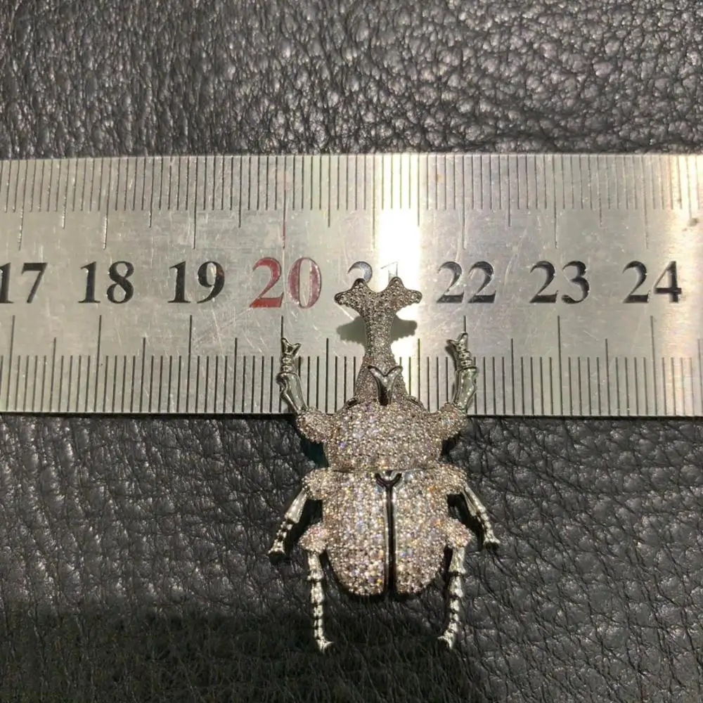 insect beetle brooch unisex fashion jewelry for men & women copper with cubic zircon decoration