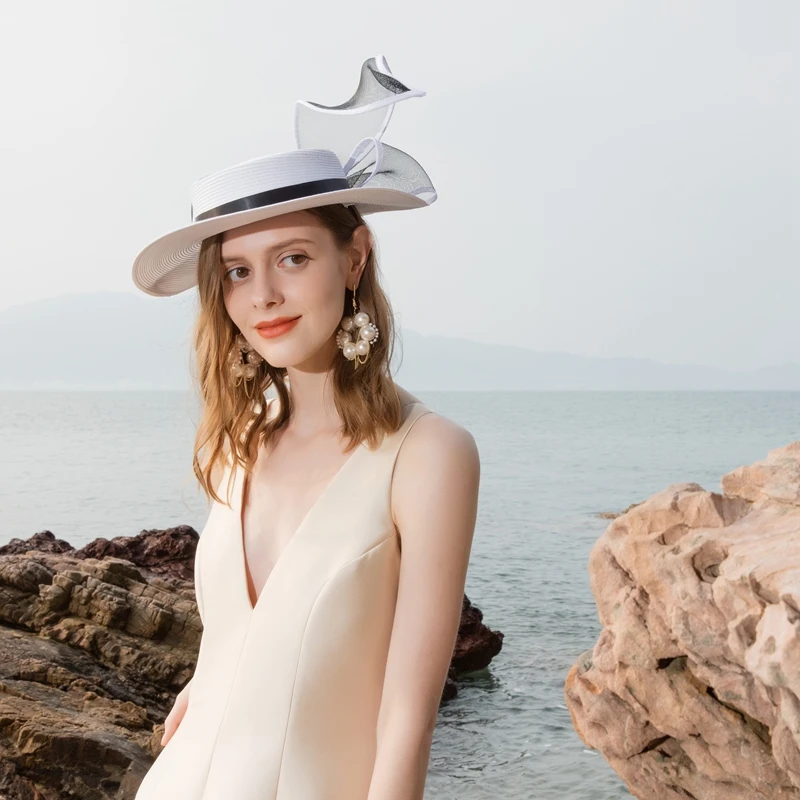

X084 Straw Hat Summer Sun-shading Hat Women Go Shopping Beach Hat Bow Sun Hat Sun Hats for Women