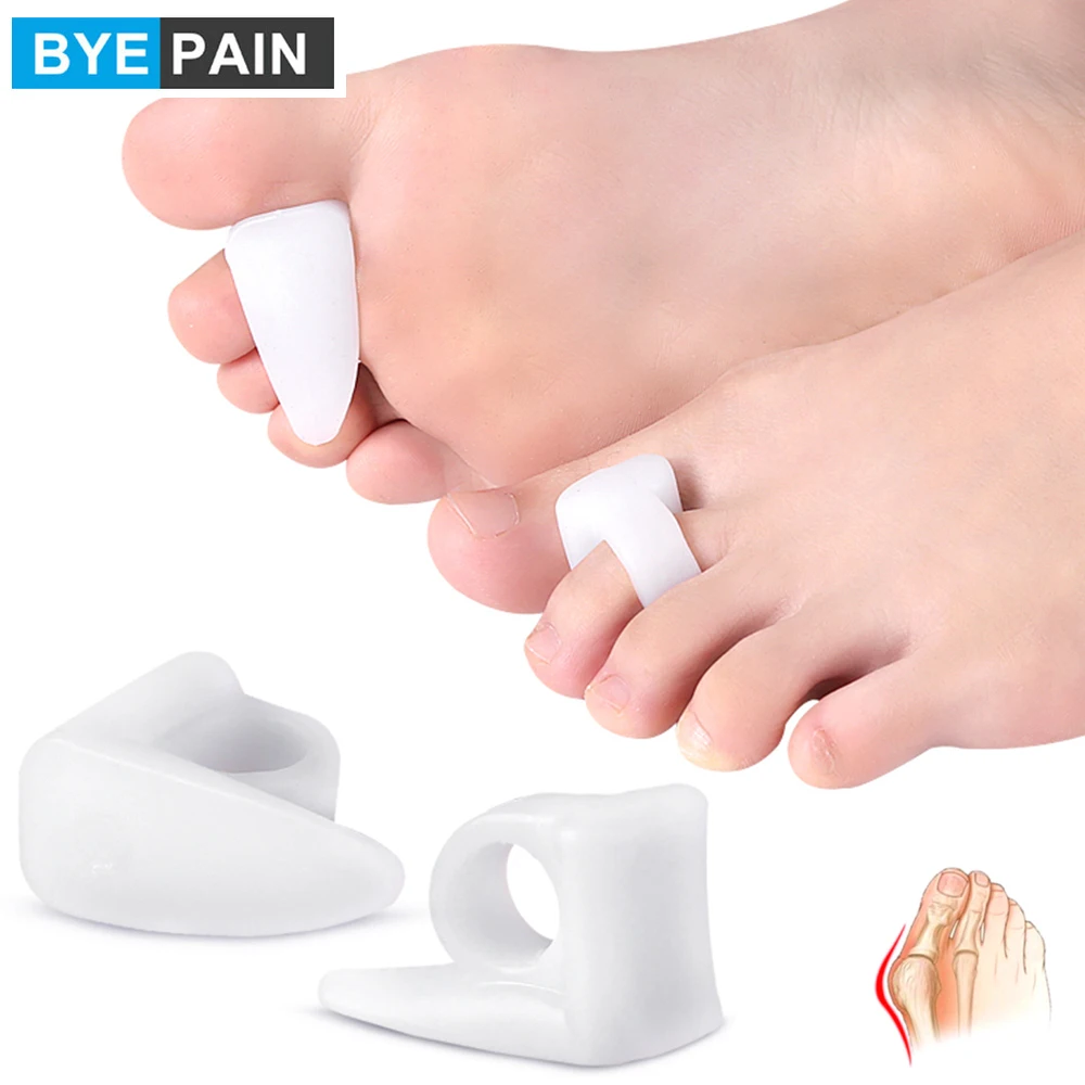 1Pair Gel Toe Spacers Toe Separators for Foot Pain, Overlapping Toes & Crooked Toes, Silicone Toe Spreaders & Bunion Correctors