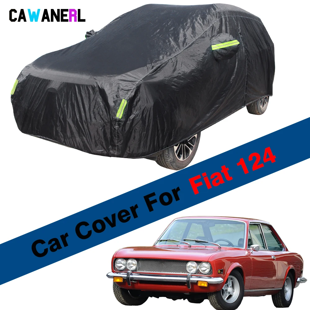 Car Cover Outdoor Sun Shade Anti-UV Snow Rain Protection Waterproof Auto Cover Dustproof For Fiat 124 Sedan SW