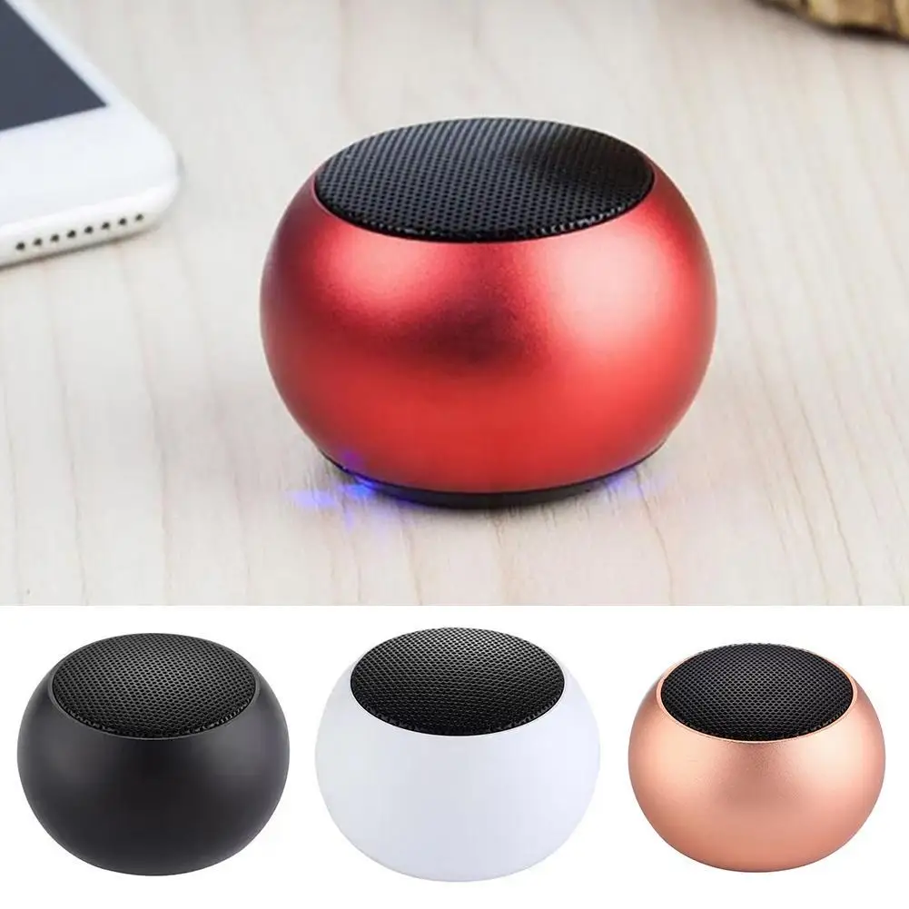 Mini Portable Bluetooth Metal TWS Music Solid Color Subwoofer Loudspeaker Fidelity Stereo Stylish Appearance Perfect Gift