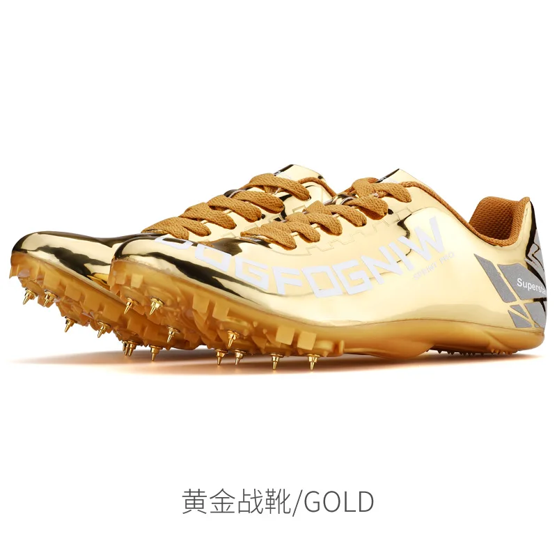 Wing of God Men Women Track and Field Shoes Track Spike Running Shoes Lightweight Professional Athletic Long Jump Shoes