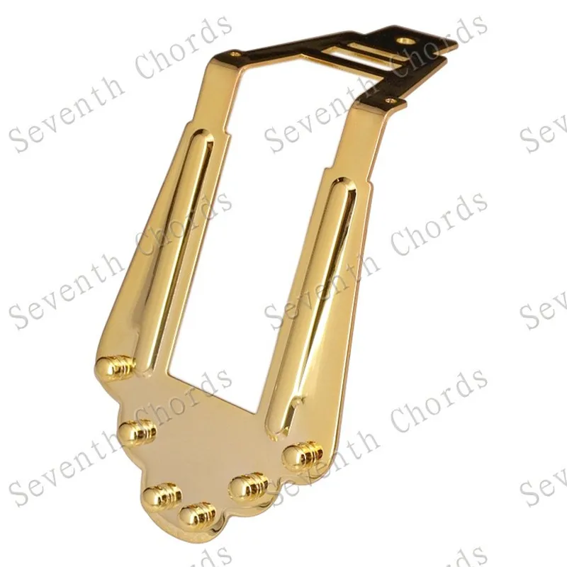 EIN Set Gold Vintage Gitarre Brücke Saitenhalter Gitarre Zubehör Teile Musikinstrument – Detail 3