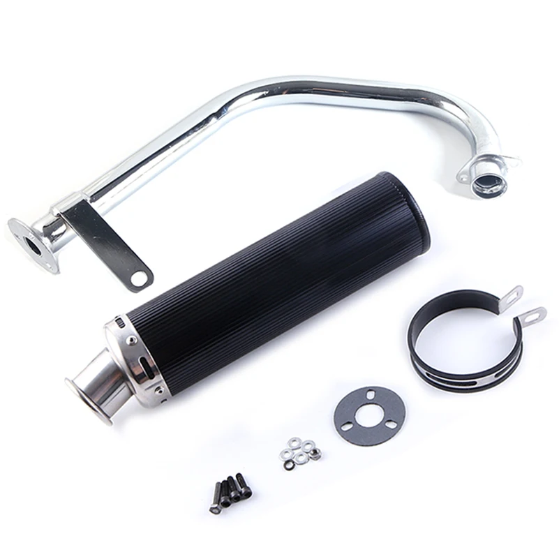 blue Motorcycle Exhaust Full System Muffler Contact Pipe Slip-On CG125 CG150 CG200 CG 125 150 200